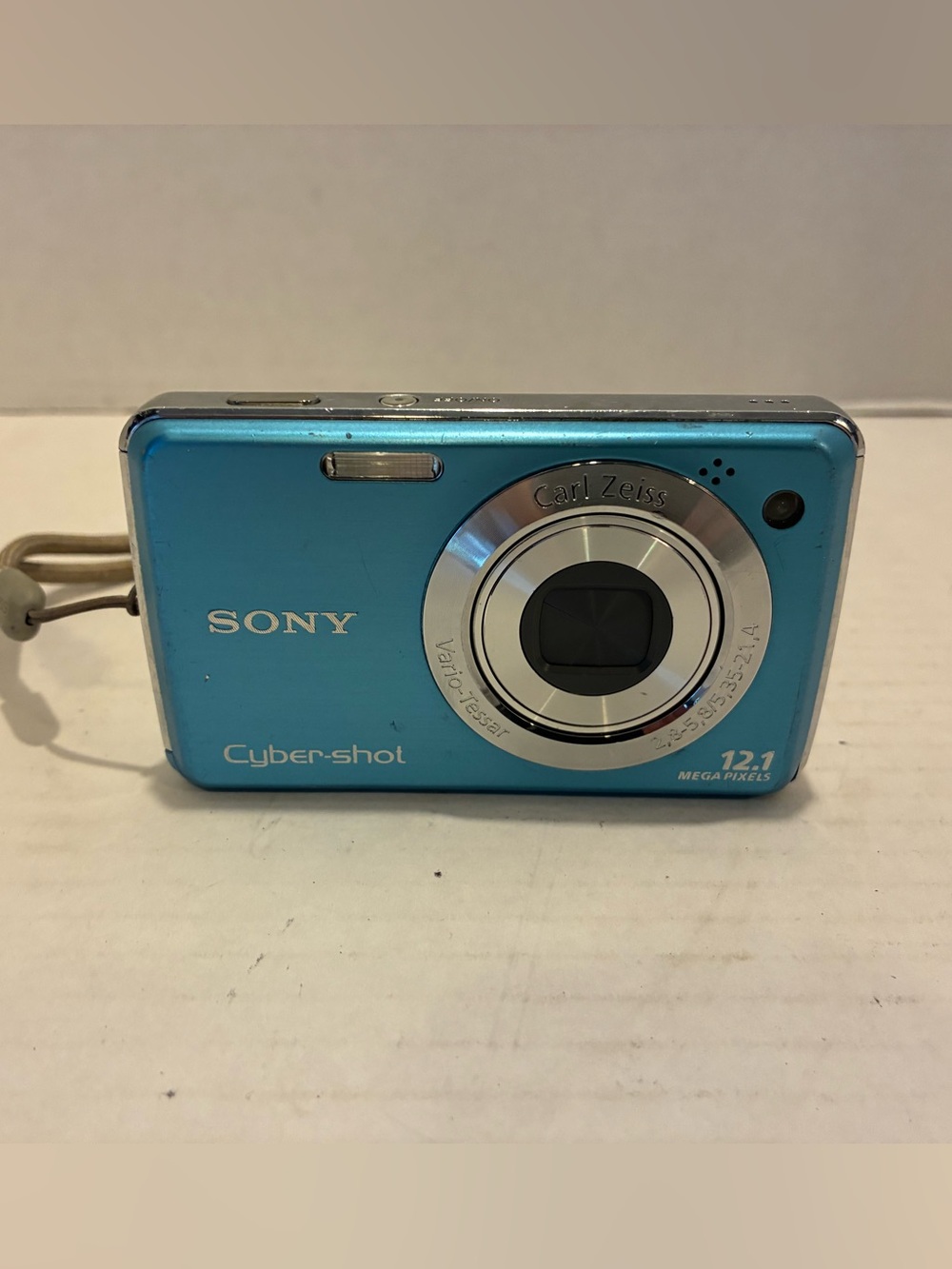SONY Cyber-Shot DSC-W220 Digital Camera 12.1 MP 4x Zoom Blue - Tested & Working